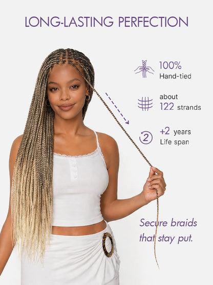 🔥Glueless HD Lace Knotless Braided Wig – Natural Scalp Look, Ready to Wear