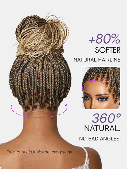 🔥Glueless HD Lace Knotless Braided Wig – Natural Scalp Look, Ready to Wear