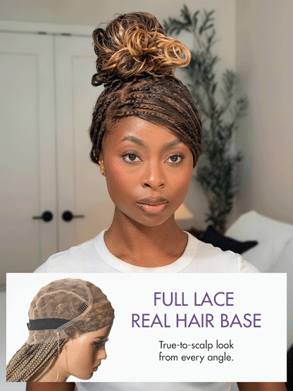 🔥Glueless HD Lace Knotless Braided Wig – Natural Scalp Look, Ready to Wear