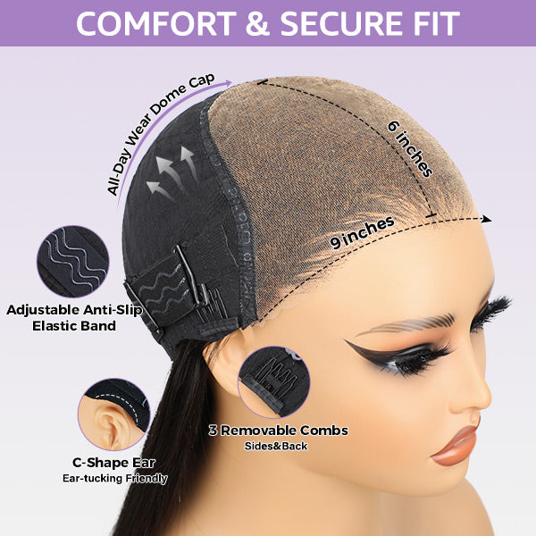 Glueless Chocolate Brown Layered Cut Face Framing Body Wave Pre-Cut Lace Wear Go Wig