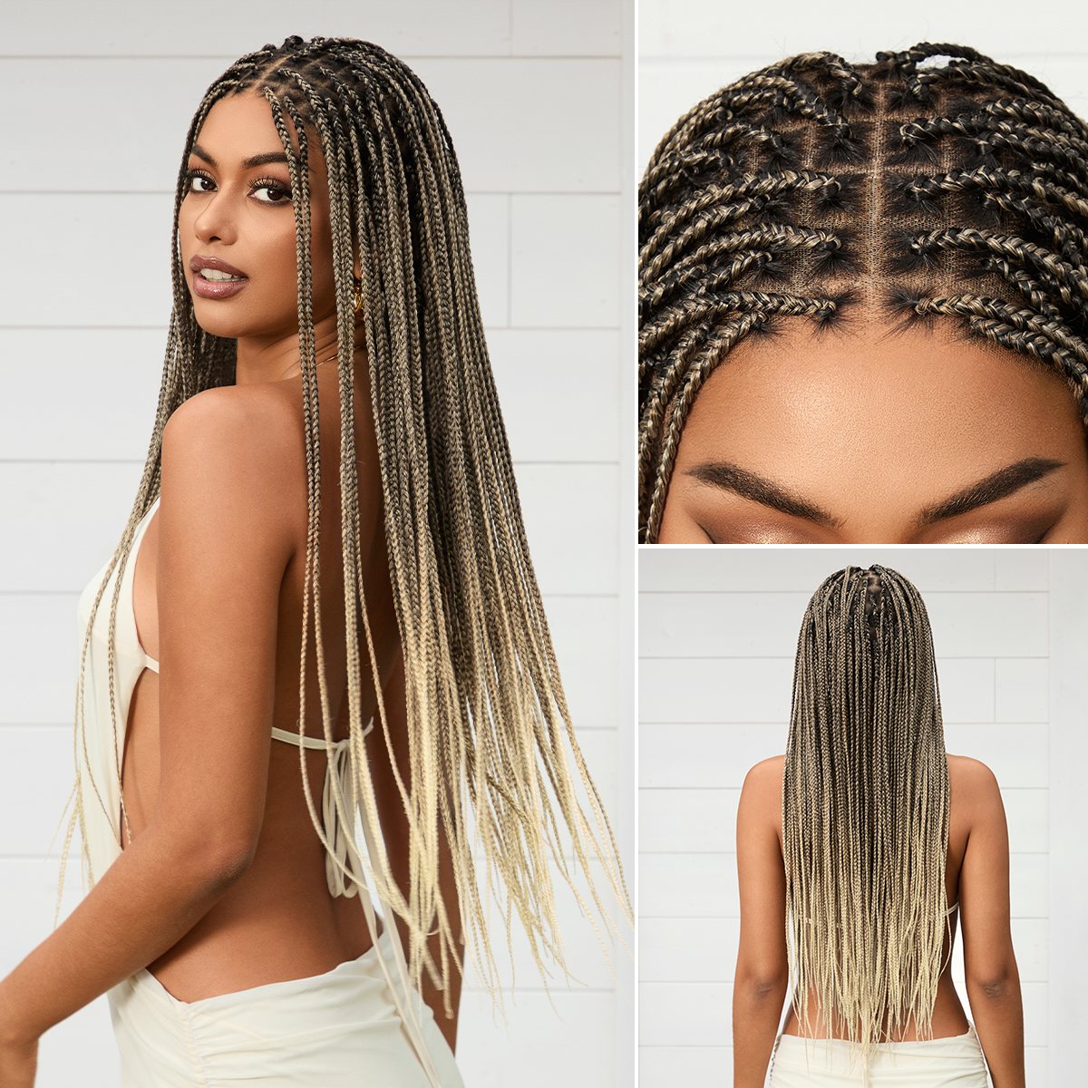 🔥Glueless HD Lace Knotless Braided Wig – Natural Scalp Look, Ready to Wear