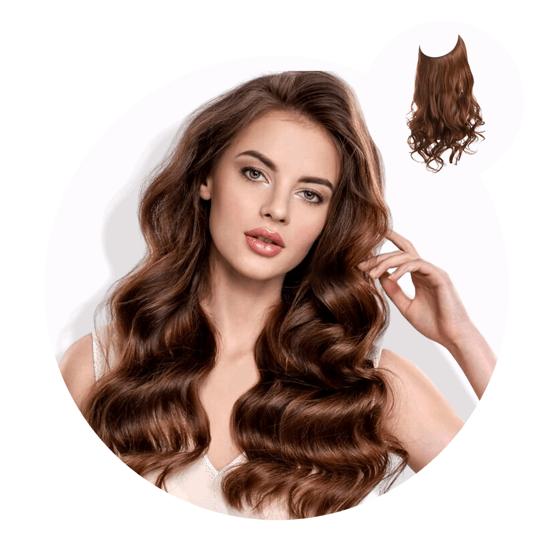 blenju™ Wavy Hair Extensions — No Clips, No Glue, Instant Volume