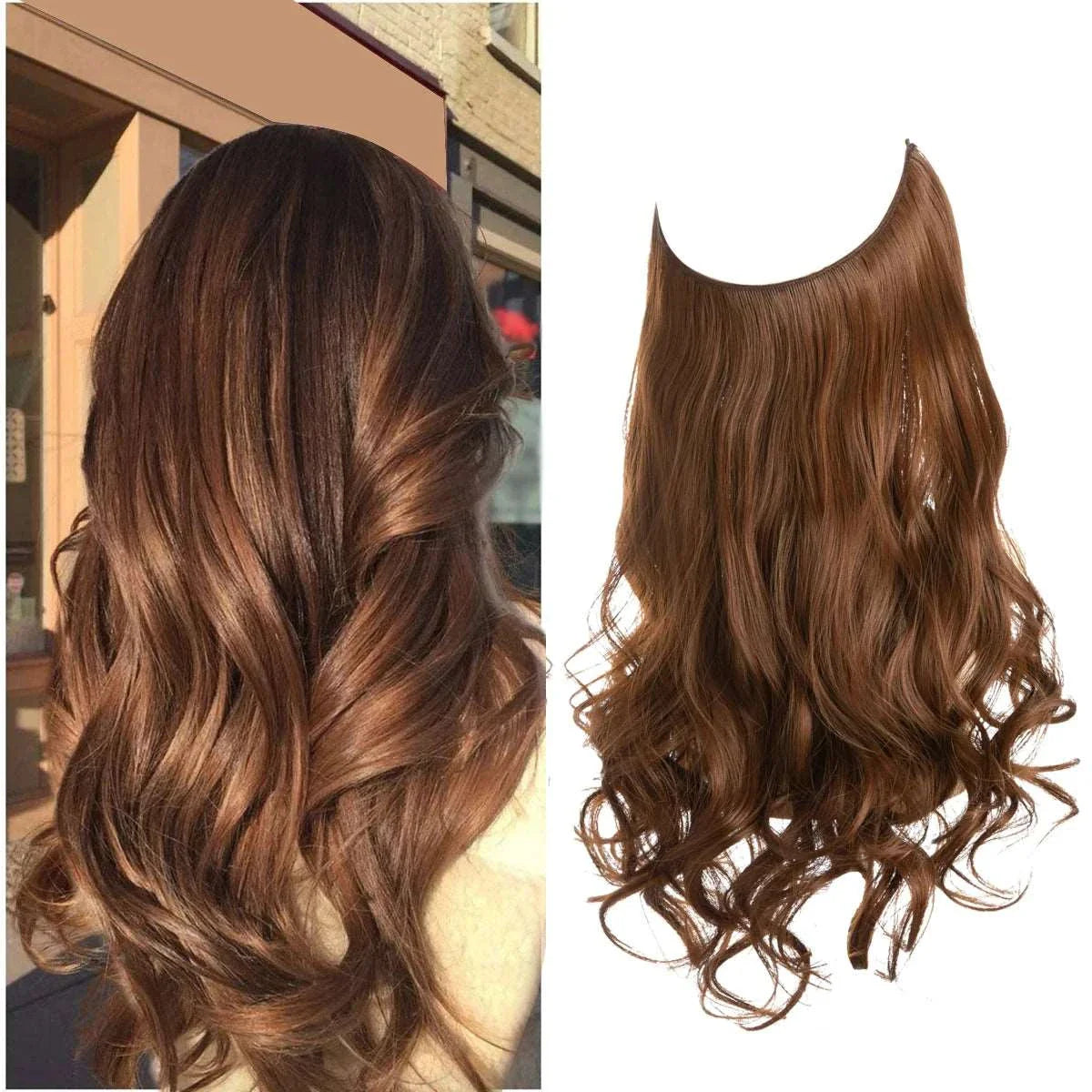 blenju™ Wavy Hair Extensions — No Clips, No Glue, Instant Volume