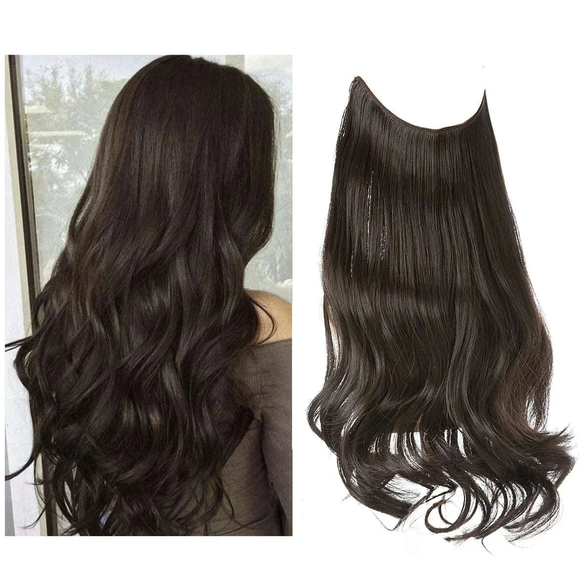 blenju™ Wavy Hair Extensions — No Clips, No Glue, Instant Volume
