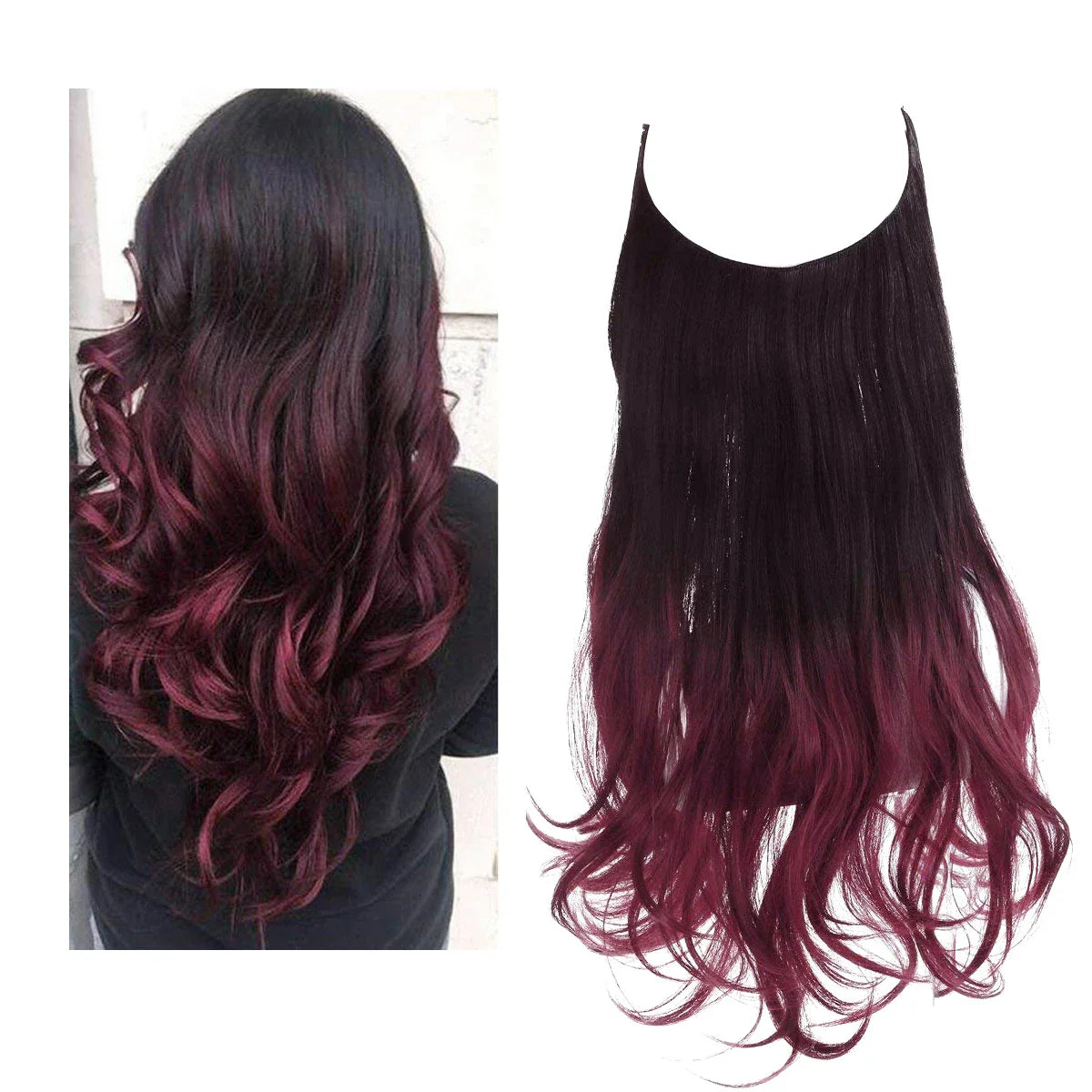 blenju™ Wavy Hair Extensions — No Clips, No Glue, Instant Volume