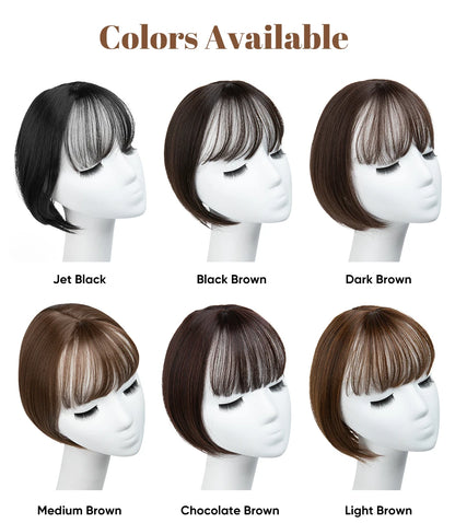 Silkara™ Clip in Hair Topper With Bangs