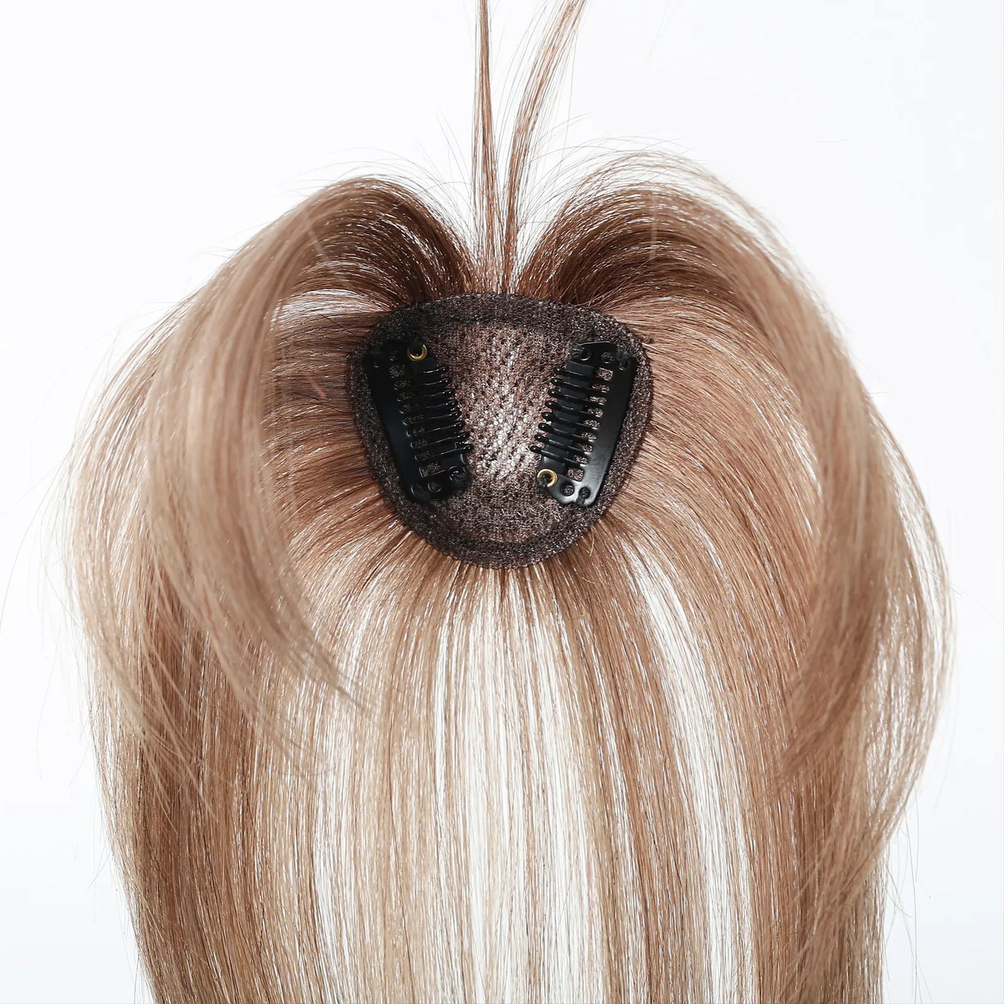 Remy Human Hair Topper with Bangs – Clip-In Silk Base Hairpiece for Thinning Hair | Silkara™