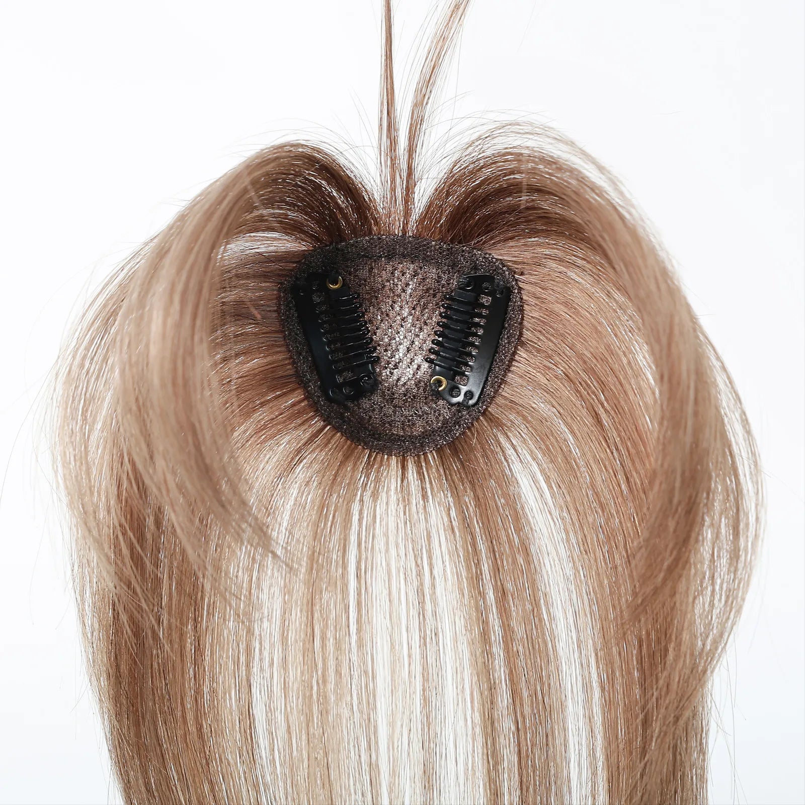 Remy Human Hair Topper with Bangs – Clip-In Silk Base Hairpiece for Thinning Hair | Silkara™