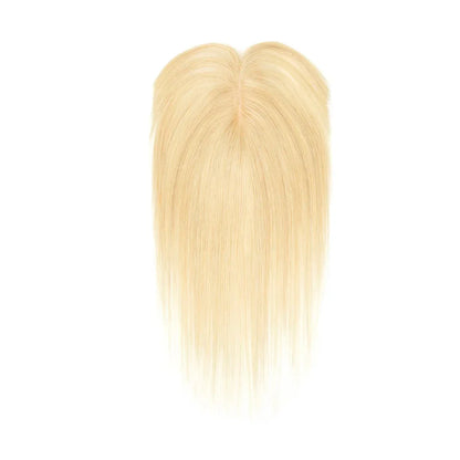 Silk Base 3D Human Hair Topper with 360° Bangs – Real Hair Volume Topper for Thinning Hair