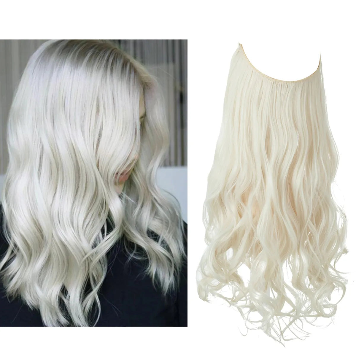 blenju™ Wavy Hair Extensions — No Clips, No Glue, Instant Volume