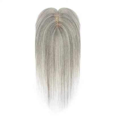 Silk Base 3D Human Hair Topper with 360° Bangs – Real Hair Volume Topper for Thinning Hair