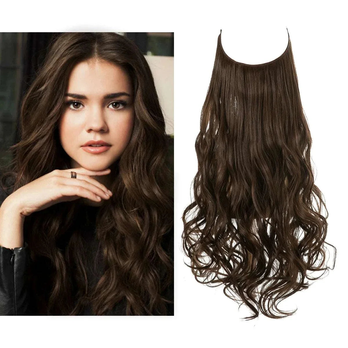 blenju™ Wavy Hair Extensions — No Clips, No Glue, Instant Volume