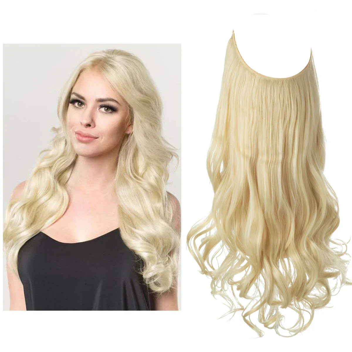 blenju™ Wavy Hair Extensions — No Clips, No Glue, Instant Volume