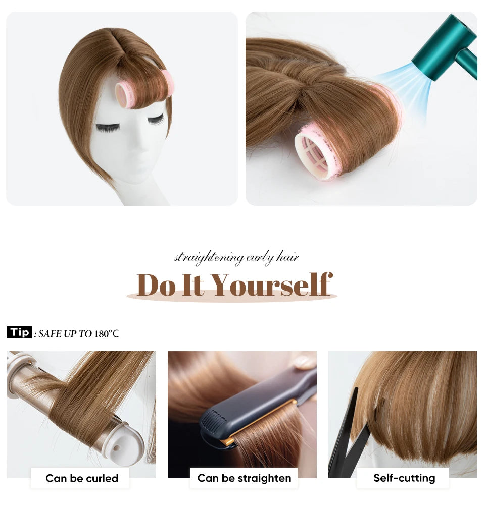 Silkara™ Clip in Hair Topper With Bangs