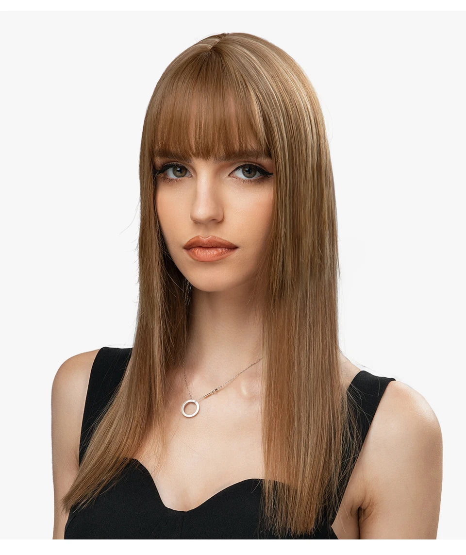 Silkara™ Clip in Hair Topper With Bangs