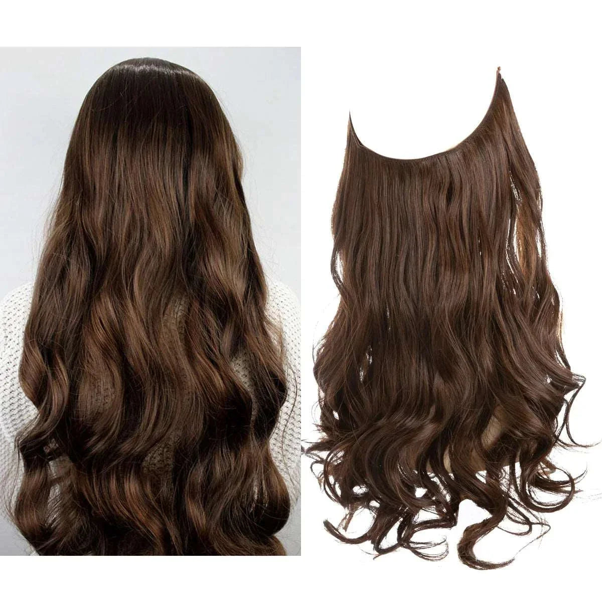 blenju™ Wavy Hair Extensions — No Clips, No Glue, Instant Volume