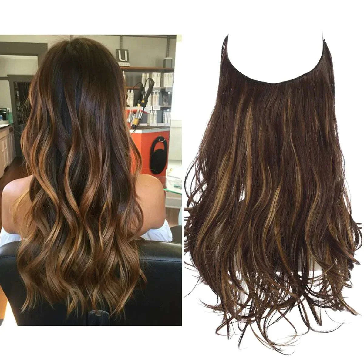 blenju™ Wavy Hair Extensions — No Clips, No Glue, Instant Volume