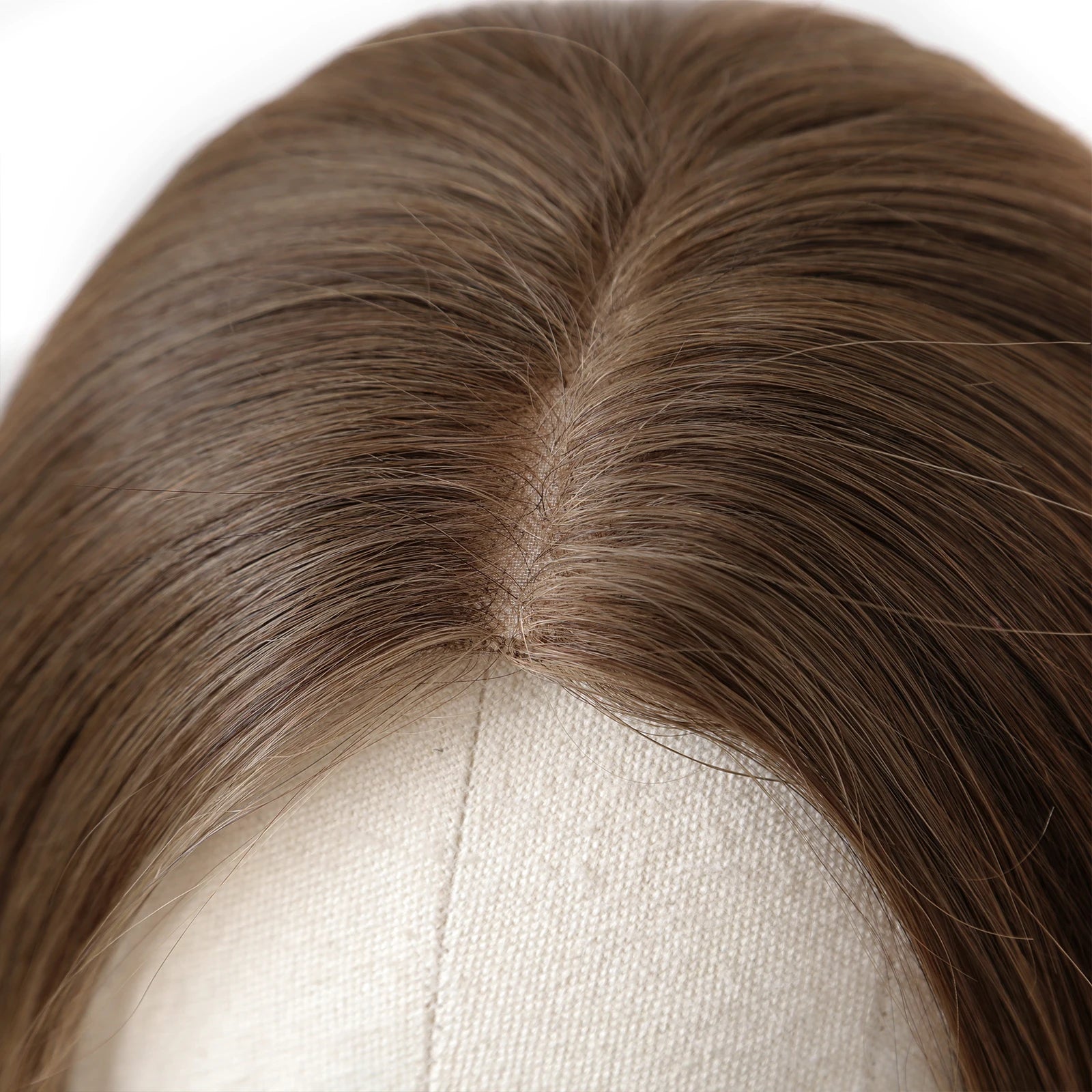 14” Human Hair Topper – Straight Mono Lace Base Clip-In Hairpiece for Women