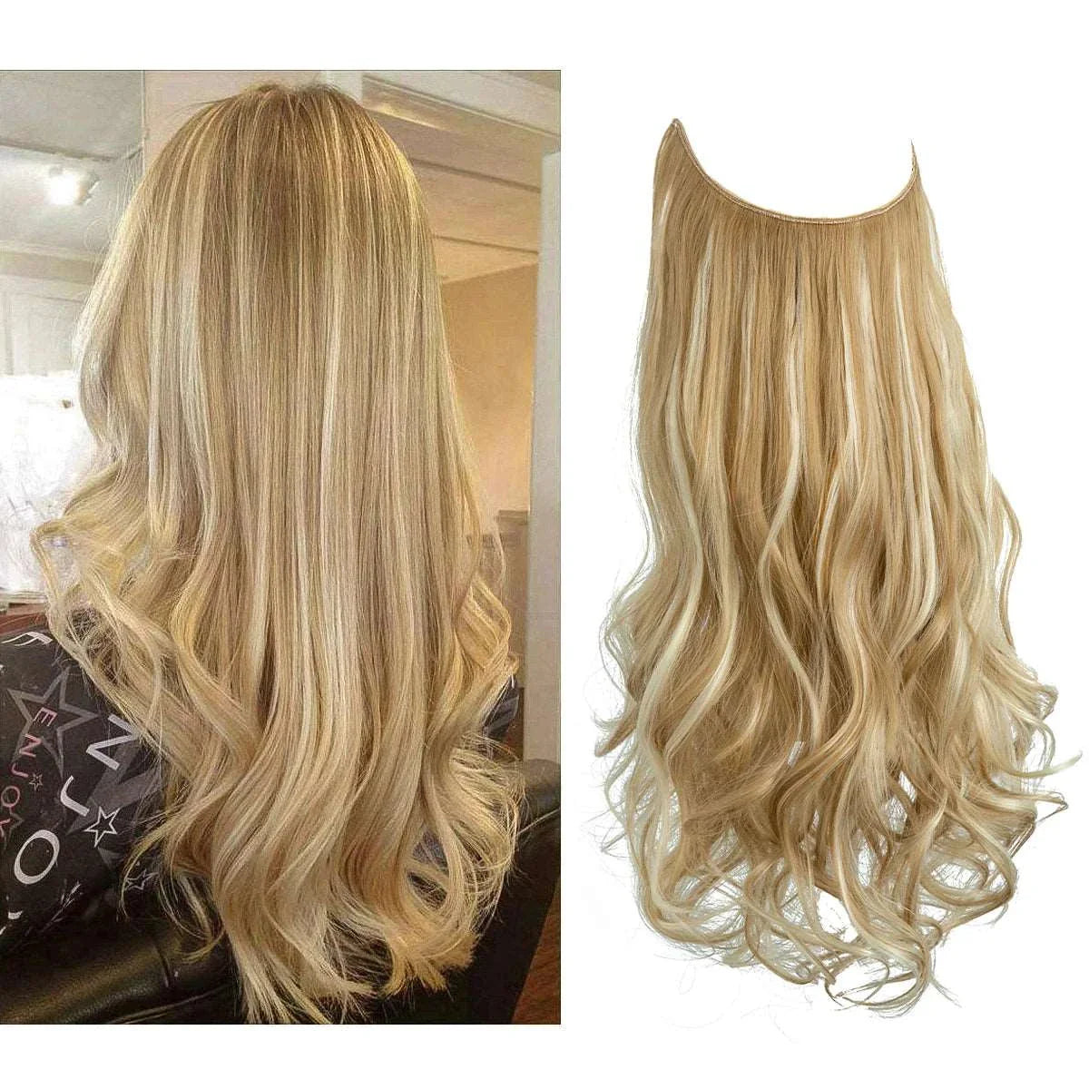 blenju™ Wavy Hair Extensions — No Clips, No Glue, Instant Volume