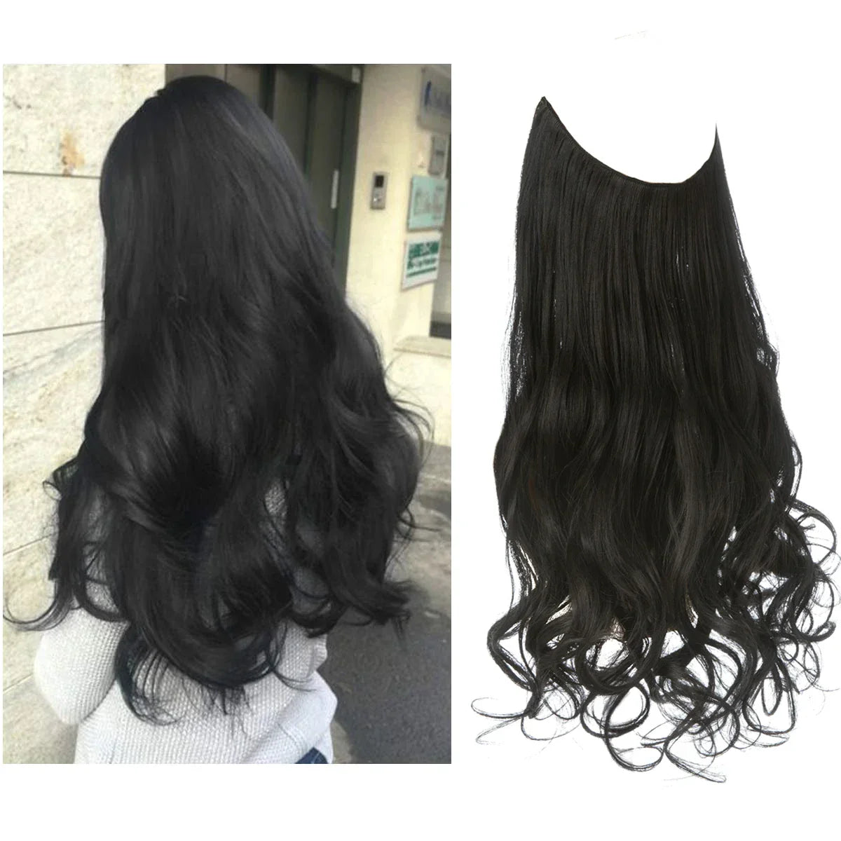 blenju™ Wavy Hair Extensions — No Clips, No Glue, Instant Volume