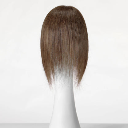 14” Human Hair Topper – Straight Mono Lace Base Clip-In Hairpiece for Women