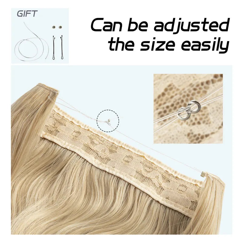 blenju™ Wavy Hair Extensions — No Clips, No Glue, Instant Volume