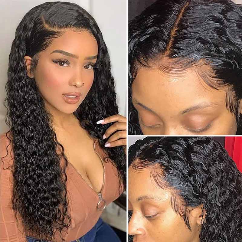 Deep Wave Lace Front Wigs 100% Human Hair Wigs Natural Hairline